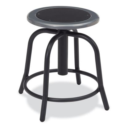 6800 Series Height Adjustable Metal Seat Swivel Stool, Supports 300lb, 18"-24" Seat Ht, Black Seat/Base,Ships in 1-3 Bus Days1
