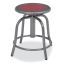 6800 Series Height Adj Metal Seat Swivel Stool, Supports 300lb, 18"-24" Seat Ht,Burgundy Seat/Gray Base,Ships in 1-3 Bus Days1