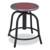 6800 Series Height Adj Metal Seat Stool, Supports 300 lb, 18"-24" Seat Ht, Burgundy Seat, Black Base, Ships in 1-3 Bus Days1