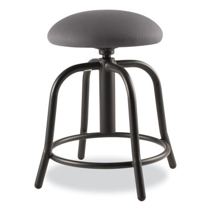 6800 Series Height Adj Fabric Seat Stool, Supports 300 lb, 18" to 25" Height, Charcoal Seat/Black Base, Ships in 1-3 Bus Days1