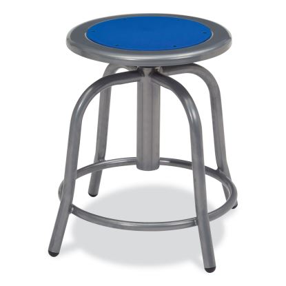 6800 Series Height Adj Metal Seat Stool, Supports 300 lb, 18"-24" Seat Ht, Persian Blue Seat/Gray Base, Ships in 1-3 Bus Days1