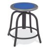 6800 Series Height Adj Metal Seat Stool, Supports 300 lb, 18"-24" Seat Ht, Persian Blue Seat/Black Base,Ships in 1-3 Bus Days1