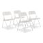 800 Series Plastic Folding Chair, Supports 500 lb, 18" Seat Ht, Bright White Seat, White Base, 4/CT, Ships in 1-3 Bus Days1