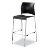 Cafetorium Bar Height Stool, Supports Up to 500lb, 31" Seat Height, Black Seat, Black Back, Chrome Base,Ships in 1-3 Bus Days1