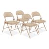 950 Series Vinyl Padded Steel Folding Chair, Supports Up to 250 lb, 17.75" Seat Height, Beige, 4/Carton,Ships in 1-3 Bus Days1