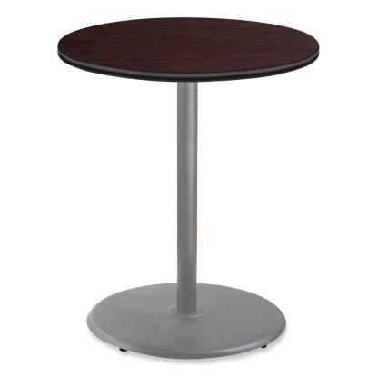 Cafe Table, 36" Diameter x 42h, Round Top/Base, Mahogany Top, Gray Base, Ships in 7-10 Business Days1