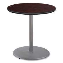 Cafe Table, 36" Diameter x 36h, Round Top/Base, Mahogany Top, Gray Base, Ships in 7-10 Business Days1