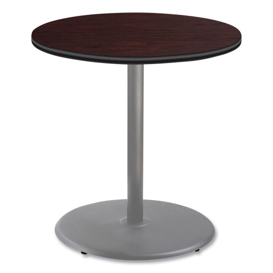 Cafe Table, 36" Diameter x 36h, Round Top/Base, Mahogany Top, Gray Base, Ships in 7-10 Business Days1