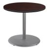 Cafe Table, 36" Diameter x 30h, Round Top/Base, Mahogany Top, Gray Base, Ships in 7-10 Business Days1