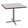 Cafe Table, 36w x 36d x 30h, Square Top/X-Base, Gray Nebula Top, Gray Base, Ships in 7-10 Business Days1