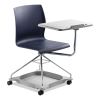 CoGo Mobile Tablet Chair, Supports Up to 440 lb, 18.75" Seat Height, Blue Seat/Back, Chrome Frame, Ships in 1-3 Business Days1