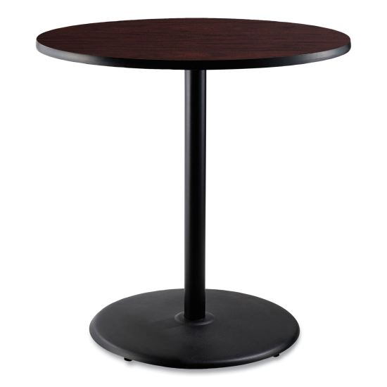 Cafe Table, 36" Diameter x 42h, Round Top/Base, Mahogany Top, Black Base, Ships in 7-10 Business Days1