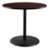 Cafe Table, 36" Diameter x 36h, Round Top/Base, Mahogany Top, Black Base, Ships in 7-10 Business Days1