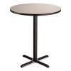 Cafe Table, 36" Diameter x 42h, Round Top/X-Base, Gray Nebula Top, Black Base, Ships in 7-10 Business Days1