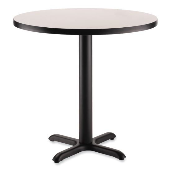 Cafe Table, 36" Diameter x 30h, Round Top/X-Base, Gray Nebula, Black Base, Ships in 7-10 Business Days1