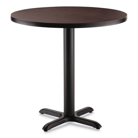 Cafe Table, 36" Diameter x 30h, Round Top/X-Base, Mahogany Top, Black Base, Ships in 7-10 Business Days1