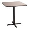 Cafe Table, 36w x 36d x 42h, Square Top/X-Base, Gray Nebula Top, Black Base, Ships in 7-10 Business Days1