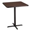 Cafe Table, 36w x 36d x 42h, Square Top/X-Base, Mahogany Top, Black Base, Ships in 7-10 Business Days1