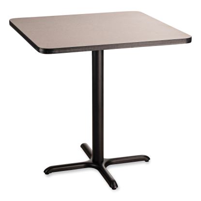 Cafe Table, 36w x 36d x 36h, Square Top/X-Base, Gray Nebula Top, Black Base, Ships in 7-10 Business Days1