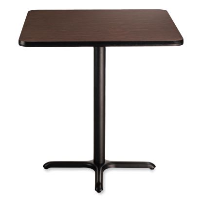Cafe Table, 36w x 36d x 36h, Square Top/X-Base, Mahogany Top, Black Base, Ships in 7-10 Business Days1