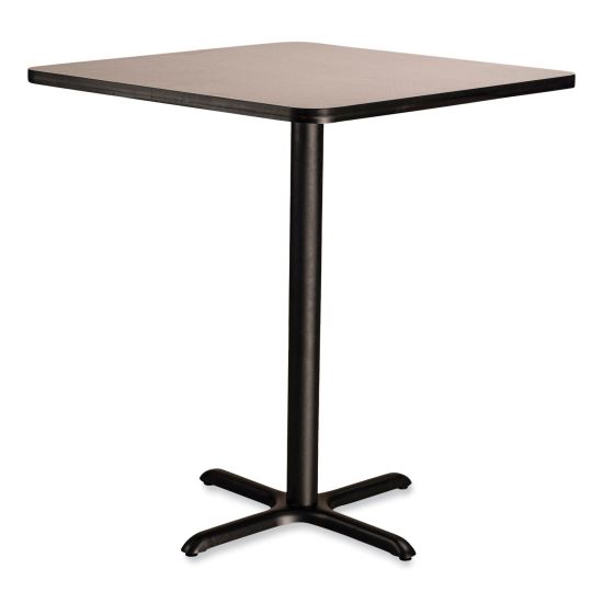 Cafe Table, 36w x 36d x 30h, Square Top/X-Base, Gray Nebula Top, Black Base, Ships in 7-10 Business Days1