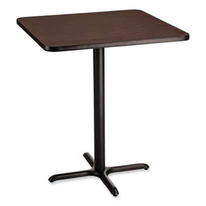 Cafe Table, 36w x 36d x 30h, Square Top/X-Base, Mahogany Top, Black Base, Ships in 7-10 Business Days1