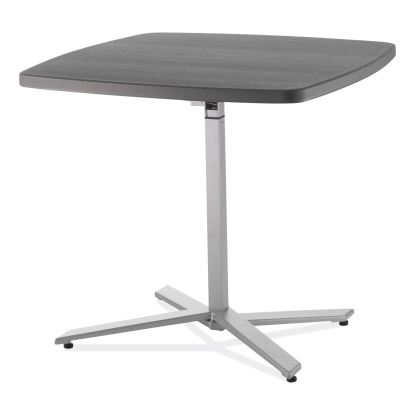 Cafe Time Adjustable-Height Table, Square, 36w x 36d x 30 to 42h, Charcoal Slate, Ships in 1-3 Business Days1