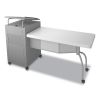 Edupod Teacher's Desk and Lectern Combo, 24" x 68" x 45", Gray Hammer Tone, Ships in 1-3 Business Days1