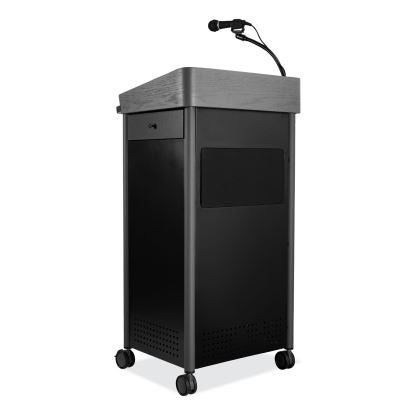 Greystone Lectern with Sound, 23.5 x 19.25 x 45.5, Charcoal Gray, Ships in 1-3 Business Days1