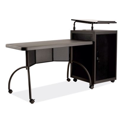 Teacher's WorkPod Desk and Lectern Kit, 68" x 24" x 41", Charcoal Gray, Ships in 1-3 Business Days1