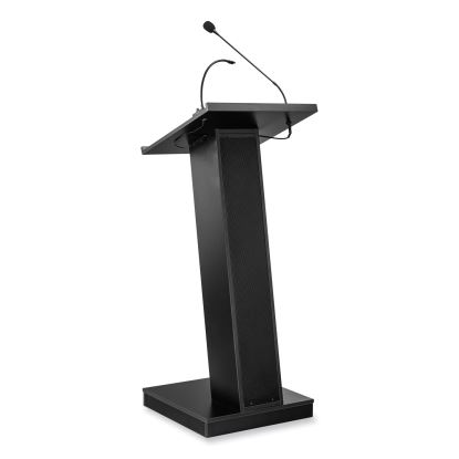 ZED Lectern with Speaker, 19.75 x 19.75 x 49, Black, Ships in 1-3 Business Days1