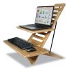 DC175A High Rise Acacia Wood Laptop Standing Desk, 24.7x11.8x24, Brown Woodgrain, Supports 20 lbs, Ships in 1-3 Business Days1