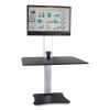 High Rise Electric Standing Desk Workstation, Single Monitor, 28" x 23" x 20.25", Black/Aluminum, Ships in 1-3 Business Days1