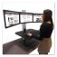 High Rise Electric Triple Monitor Standing Desk Workstation, 28 x 23 x 20, Black/Aluminum, Ships in 1-3 Business Days1