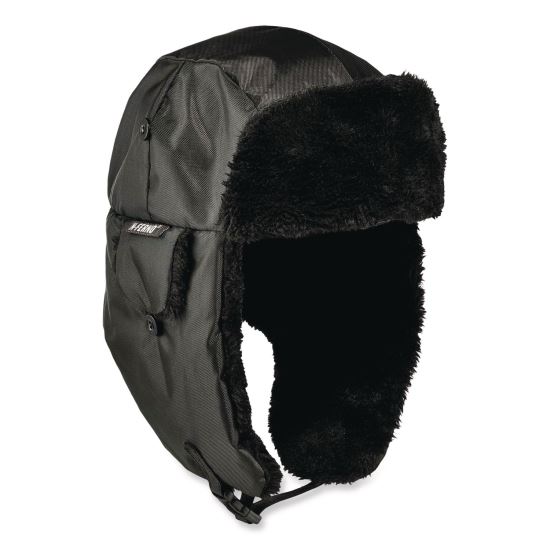 N-Ferno 6802ZI Zipper Trapper Hat + Universal Bump Cap, S/M, Black, Ships in 1-3 Business Days1