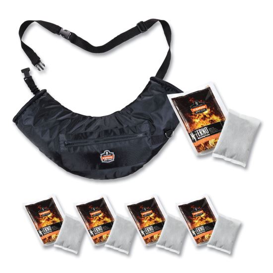 N-Ferno 6980 Winter Hand Warmer Muff Kit with 5 Hand Warmer Packets, Nylon/Fleece/Neoprene, Black, Ships in 1-3 Business Days1