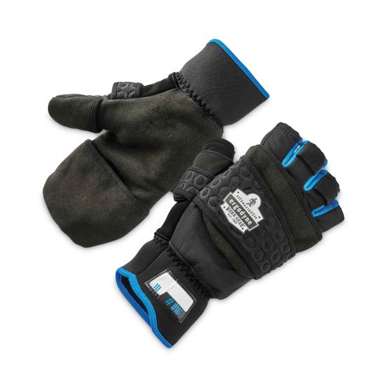 ProFlex 816 Thermal Flip-Top Gloves, Black, 2X-Large, Pair, Ships in 1-3 Business Days1