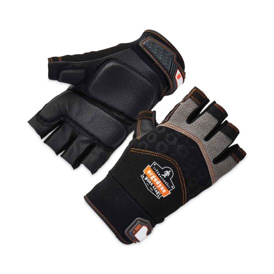 ProFlex 900 Half-Finger Impact Gloves, Black, Small, Pair, Ships in 1-3 Business Days1