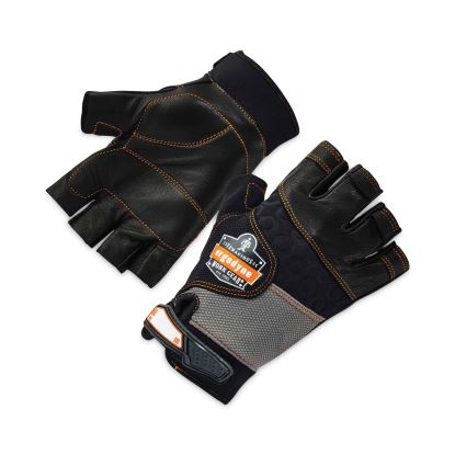 ProFlex 901 Half-Finger Leather Impact Gloves, Black, 2X-Large, Pair, Ships in 1-3 Business Days1