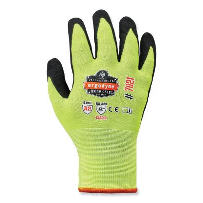 ProFlex 7021 Hi-Vis Nitrile-Coated CR Gloves, Lime, Small, Pair, Ships in 1-3 Business Days1