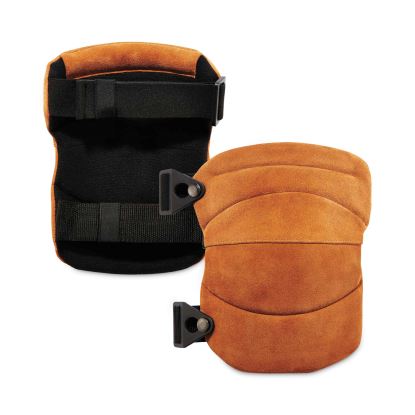 ProFlex 230LTR Leather Knee Pads, Wide Soft Cap, Buckle Closure, One Size Fits Most, Brown, Pair, Ships in 1-3 Business Days1