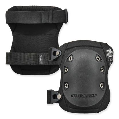 ProFlex 335 Slip-Resistant Rubber Cap Knee Pads, Buckle Closure, One Size, Black Cap, Pair, Ships in 1-3 Business Days1