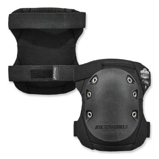 ProFlex 335HL Slip-Resistant Black Rubber Cap Knee Pads, Hook and Loop Closure, Pair, Ships in 1-3 Business Days1