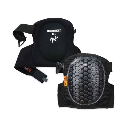 ProFlex 367 Lightweight Gel Knee Pads, Round Cap, Hook and Loop Closure, One Size, Black, Pair, Ships in 1-3 Business Days1