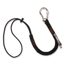 Squids 3105 Tool Lanyard w/Aluminum Carabiner+Cinch-Loop, 15lb Max Work Cap,32" to 48",Black,10/PK,Ships in 1-3 Business Days1