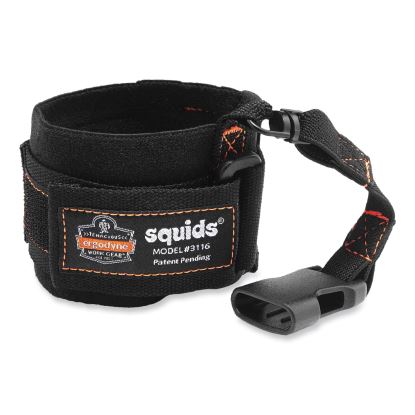 Squids 3116 Pull-On Wrist Lanyard with Buckle, 3 lb Max Working Capacity, 7.5" Long, Black, Ships in 1-3 Business Days1