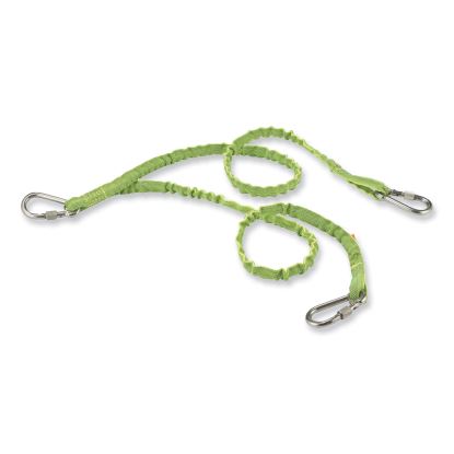 Squids 3311 Twin-Leg Tool Lanyard with Three Carabiners, 15lb Max Work Capacity, 35" to 42", Lime, Ships in 1-3 Business Days1