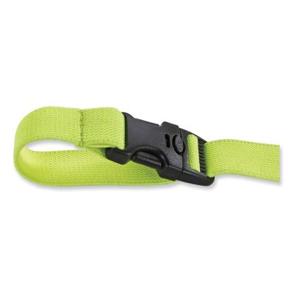 Squids 3150 Elastic Lanyard with Buckle, 2 lb Max Working Capacity, 18" to 48" Long, Lime, Ships in 1-3 Business Days1