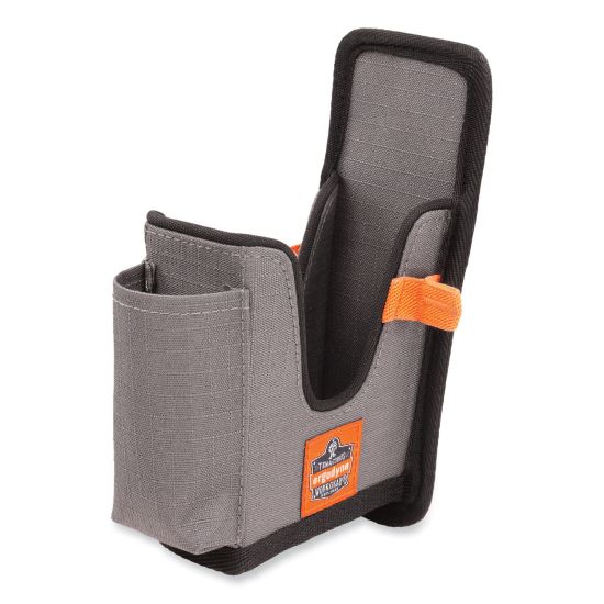 Squids 5541 Handheld Barcode Scanner Holster w/Belt Clip, 2 Comp, 2.75 x 3.5 x 7.3, Polyester,Gray,Ships in 1-3 Business Days1