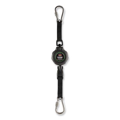 Squids 3000 Retractable Tool Lanyard with Carabiner Anchor, 1 lb Working Capacity, 48", Black, Ships in 1-3 Business Days1
